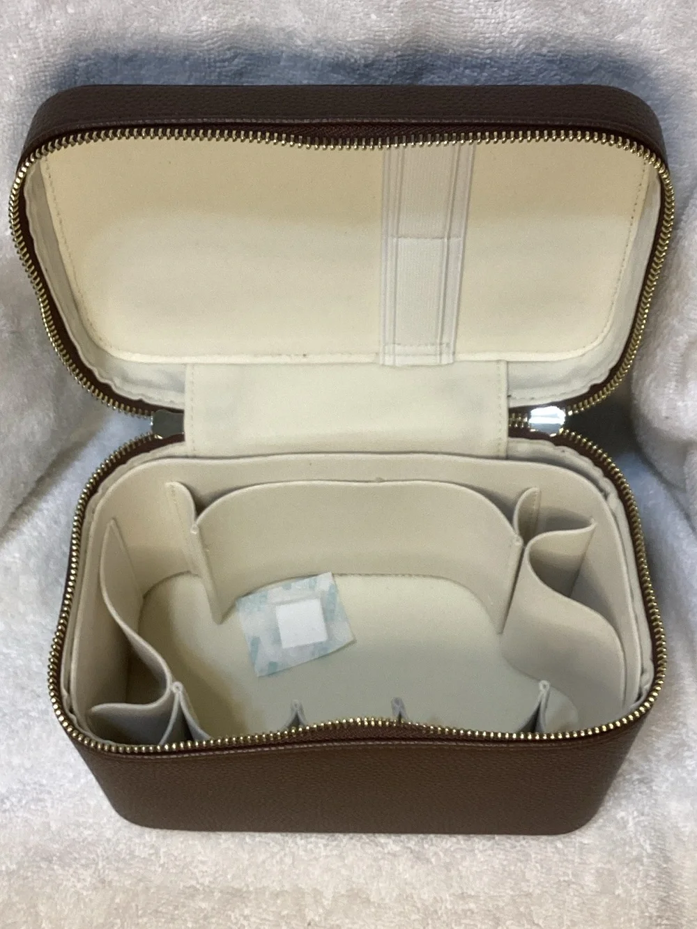 Classic Brown Women’s Vanity Case Bag - Gold Hardware